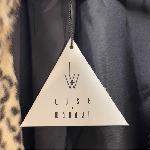 Faux fur leopard coat could fit small peacoat trench pockets snaps mobwife gift - Picture 6 of 12